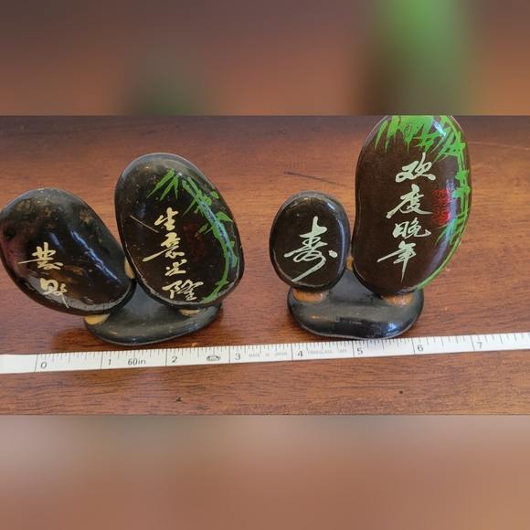 Decorative Set Pair Chinese Proverbs Rocks - Picture 6 of 6